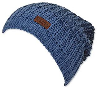 Sterntaler Unisex Baby Strickmütze Strukturen Mütze, Mittelblau, 53