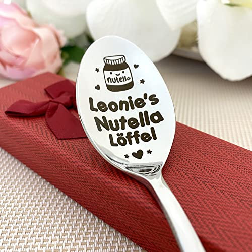 Shokokreme-Löffel, lustiges personalisiertes Geschenk für Nussbutter – Geburtstagsgeschenk mit Namen – Weihnachtsstrumpffüller – Edelstahl hochwertige