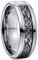 VAKKI Men's 8mm Tungsten Rings with Silver Celtic Dragon Black Carbon Fiber Wedding Band Comfort Fit Size Q 1/2