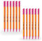 Berlingo Fineliner Set, 12 Stück, 0.4mm, dreieckige Form, Farbige Stifte, metal Spitze, Schreiben, für das Büro, das Home Office oder die Schule und Uni, Serie Rapido (Rosa)