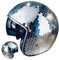 Discokugel Helm Party Dekoration Discokugel Helm Glitzer Glas Discokugel Kappe Discokugel Helm mit versenkbarem Visier Discokugel Cowboyhut Neuheit Geschenke Home Art Deco Geschenke, Silber