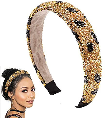 Haarreif Mit Bunten Strasssteinen, Kristallstein Stirnband, Elegant Haarband, Damen Haarreif Mit Stras, Glitter Strass Für Frauen Mädchen Haarschmuck
