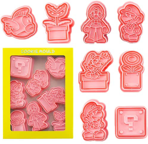8 moldes para galletas para niños, diseño de dibujos animados, moldes para fondant, para fiestas infantiles