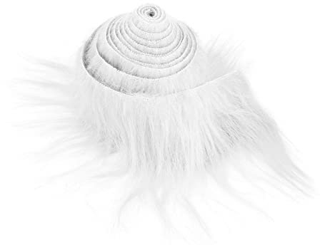 Furry Faux Precut Strips 2x60 Zoll Kunstleder Plüsch Weiß Pelz Fell Fluffy Stoff Craft Plüschstoff fur Gnome Beard Santa Hair Dwarf DIY Dekoration Kunstfell Basteln Weihnachts Kunstfellband Weiß