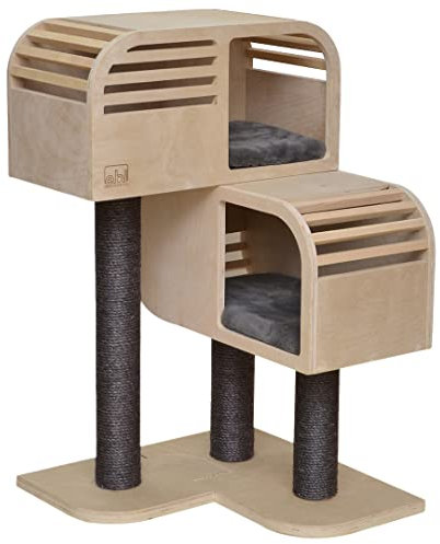 Ebi, Kratzbaum Atlas 90, 57,5 x 56,5 x 93,5 cm, Beige/Anthrazit, Kratzbaum, Beige/Anthrazit, Katze