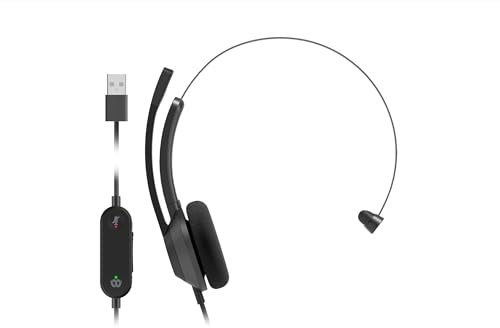 Cisco Headset 321 USB, kabelgebundener Single-On-Ear-Kopfhörer, Webex Controller mit USB-A, Carbon Black, Zwei Jahre Garantie mit beschränkter Haftung (HS-W-321-C-USB)