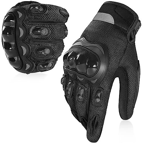 COFIT Guantes de Moto para Hombres y Mujeres, Malla Transpirable Guantes de Moto con Pantalla Táctil para Equitación BMX ATV MTB, Motocicleta, Carreras de Carretera, Bicicleta
