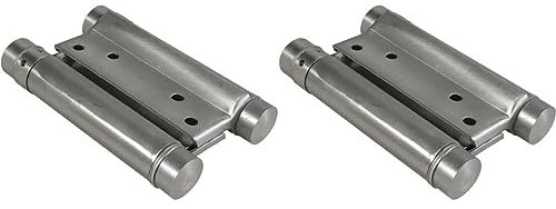 bricoleva.it Coppia Cerniere a Molla a Doppia Azione, Cerniere a Molla per Porta Battente, Saloon, Caffè, Cardini Porta Salone, Bar - Diversi Colori e Dimensioni (Nichelata 75 mm)