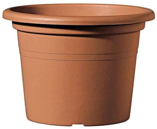 Deroma Pot de Fleurs Rond Day R Cotto - Coloris Terre Rouge - 40cm