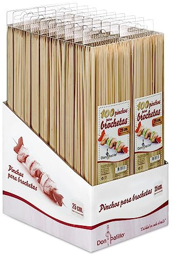 DON PALILLO - 2000 brochettes en bambou 250 x 3 mm brochettes pour barbecue, desserts, loisirs créatifs ou loisirs créatifs (20)