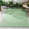 FAB HAB Gestreift Outdoor Teppich - Wetterfest, Farbecht, Wendbar - Recycelter Premium-Kunststoff - Terrasse, Garten, Balkon, Bad, Flur - Kunststoffteppich Kyoto - Grün - 120 x 180 cm