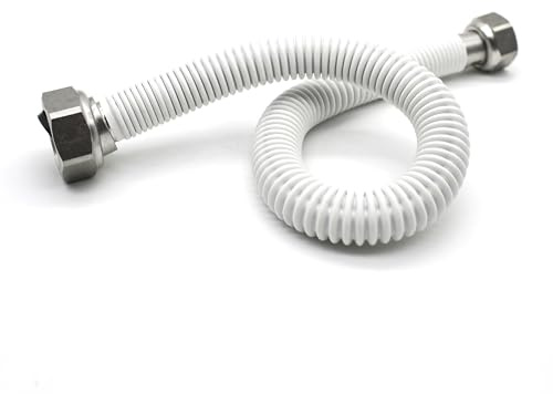 DOJA Barcelona | Expandable Corrugated Hose | Pack 1 | Boiler Connection Kit F-F | Thread 3/4-3/4 | Length 300-470mm | Natural Gas Hose | For Boiler Fitting, Butane Gas Pipe