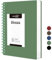 RETTACY B5 Notizblock, Notizbuch, Spiralgebundene Notizbücher, 300 Blatt/150 Seiten Zum Schreiben, 100 G/m² College-liniertes Papier, PVC-Hardcover, 19 x 25 cm -Dunkelgrün