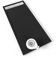 Moments of Glass Piatto doccia SMC Hiemal 160 x 70 cm, nero RAL 7021 – antisdrucciolevole, texture lavagna, antibatterico, resistente agli agenti chimici – Include valvola e griglia inox