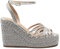 Azarey - Alpargatas Cuña Color Plata Trenzada - 572H428 para: Mujer Color: Plata Talla: 37