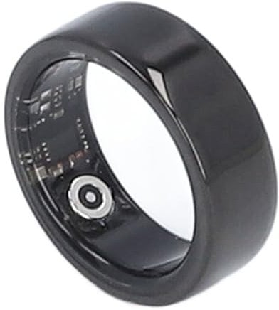 Smart Health Ring, Keramik Smart Ring, Smart Ring Fitness Tracker mit IP68 Wasserdicht, APP Health Tracker, Schlafüberwachung für Männer Frauen (Schwarz) (Innendurchmesser 21,5 mm)