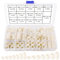 YIXISI 80 Pièces Kit de Rondelles d'espacement Rondes en ABS, pour Vis M6 / M8, Colonne Ronde en ABS Rondelle Entretoise Support, OD 11/14 mm, Blanc