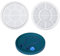 Silikonform Tablett,Rund Silikonform Untersetzer Silikonform Gießformen Tablett mit Rillen Silikonform Teller Silicone Molds Tray für DIY Teetablett Obsttablett (22.5 x 2.6 cm)