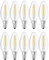 NCC-Licht 10 x LED Filament Leuchtmittel Kerze C35 5W = 40W E14 klar 470lm 2700K & 4000K Wechsel per Lichtschalter