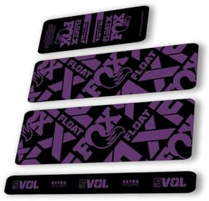 Stoßdämpfer-Ersatzaufkleber, kompatibel mit Fox 2022 Float X Performance Elite Serie, Lila (matt)