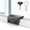 ZRFCXE Cerraduras de ventana, paquete de 4 cerraduras corredizas con llave para puertas corredizas verticales y horizontales, fácil de instalar, cerradura de seguridad ajustable para patio, dormitorio