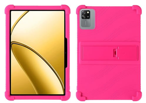 INSOLKIDON Compatible con Black-View Tab 60 WiFi 10.1 Inch Tablet Funda Protectora de Cuero Bumper Protección Carcasa con Soporte Función (Pink)