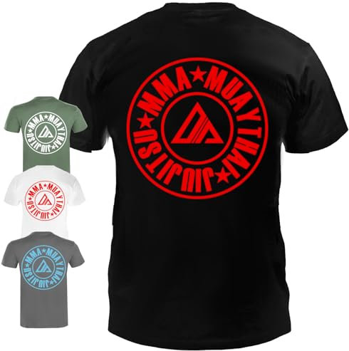 Dynamix Athletics T-Shirt Allsports - Kampfsport Thaiboxen MMA Jiu Jitsu Muay Thai Mixed Martial Arts Shirt für Sport und Freizeit (DE/NL/SE/PL, Alphanumerisch, M, Regular, Regular, Grau/Blau)