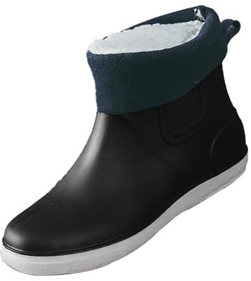 Stivali da pioggia da uomo, nuova versione alla moda delle scarpe da pioggia basse per adulti, stivali da pioggia caldi da uomo, stivali da pioggia da cucina, pesca, lavaggio auto, lavoro in gomma,