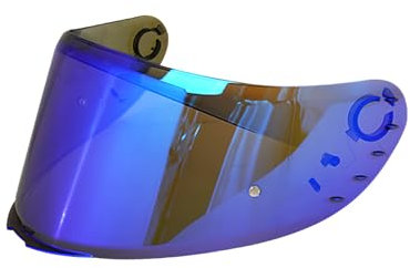 Visiera Casco,Protezione per Il Vento del Motociclo,Casco Parabrezza Moto Visiera a Lente Integrale per MT V-14 Rapide Targo Blade 2 (Blu cromo)