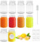 10Pcs 2oz/60ml Glass Shot Bottles with Lids, Reusable Mini Small Glass Bottles with Lids Clear Glass Shot Bottles with Cleaning Brush & Labels for Juice, Ginger, Sauce, Wellness Shot, Medicine