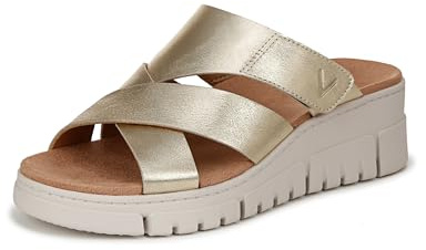 Vionic Women's Sandals Uptown Sunset with Arch Support Gold UK 6.5 Wide Fit