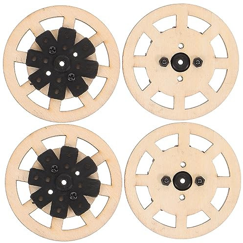 Artibetter 4stücke Holz Spielzeug Auto Rad Rc Auto Zubehör Spielzeugreifen Ersatz Teil Modellfahrzeuge