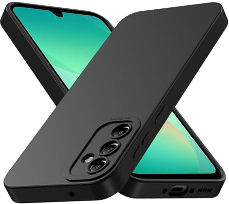 Tenphone Coque pour Samsung Galaxy A26 5G, Housse Etui de Protection en Silicone Souple, Cover Antichoc avec Protege de Camera, Pochette Compatible avec TPU (Noir, Sam A26)