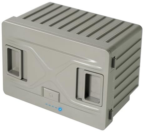 Batería Para Refrigerador de Coche de 15600mAh/173Wh Gran Capacidad, Para UD45 40,6L Nevera Portátil Eléctrica, 3 Métodos de Crga, Compatible con Carga Energía Solar - Gris