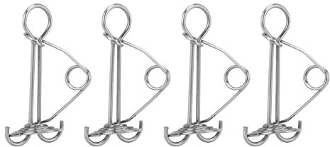NYSUZHOUJI 4pcs Markisen Anker Seilstraffler Deck Anker Peg Edelstahl Spiralzelt Stakes Campingboot Wandern Wanderung