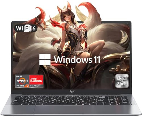 ACEMAGIC Laptop 2025, computadora portátil con AMD Ryzen 7 5700U (8C/16T, hasta 4.3GHz), 16GB RAM 512GB NVMe SSD Windows 11, gráficos Radeon RX Vega 8, pantalla de 16 pulgadas, WiFi 6, KB