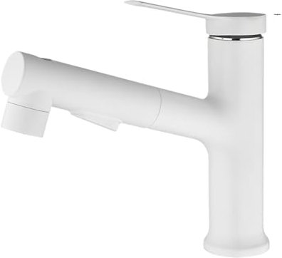 HXFFXHF Waschbecken Wasserhahn ausziehbar und kaltes Wassermischhahn für Badezimmer grau Eingriff 3 Funktion Wasserhahn Arbeitsplatte (Farbe: Schwarz)