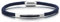 COOLSTEELANDBEYOND Hombre Mujer Fina Azul Náutico Marina Yate Cuerda Pulsera con Acero Inoxidable Colgantes, Cierre Magnético