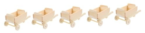 Kisangel 5 Pièces Modèle mini chariot petit Poupée artisanat décoration transpalette manuel chariot de chariot miniature mini chariot chariot artisanal chariot chariot chariot Bois