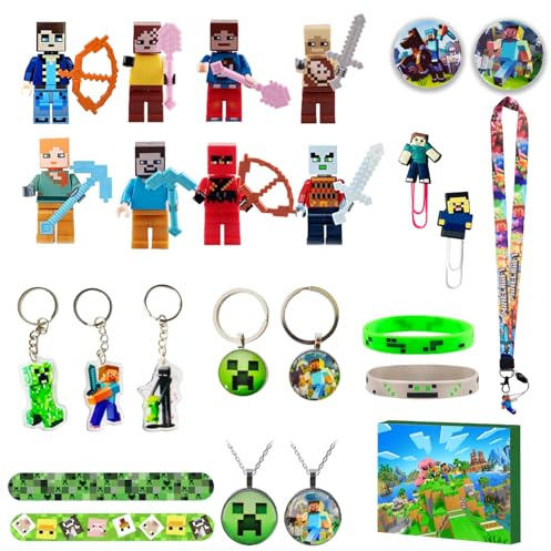 Thingehoy Mitgebsel Spielzeug Figuren Anime Armband Schlüsselanhänger Halskette, Weihnachten Geschenk Countdown Kleinigkeiten Spielzeug