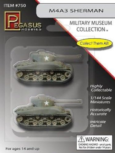 Pegasus 950750 1/144 M4A3 Sherman Modellbausatz, Grün