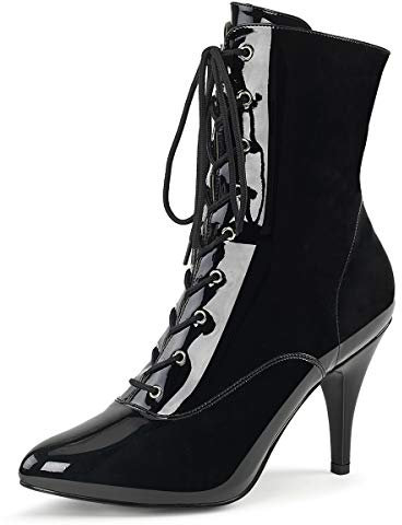 Higher Heels Pink Label Big Size Stiefel Dream-1020 Lack schwarz Gr. 43,5