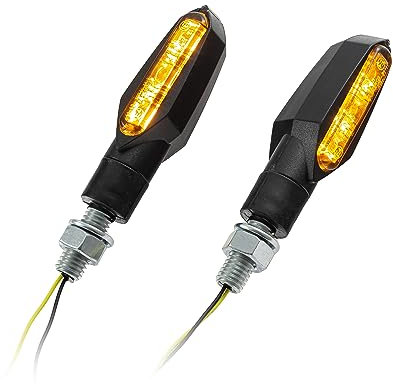 Progress-Line LED Blinker Slight schwarz Blinkfunktion V+ H M8 getönt E-geprüft