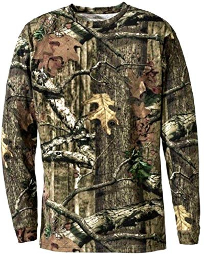 Herren Dschungel Druck Tarnung Kurzarm T-Shirt Camo Jagd Normal und Plus Size Top (XL, Dschungel Druck Lange Ärmel)