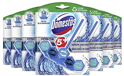 Domestos WC-Stein Power 5+ Aktiv Blauspüler Ocean, 7er Pack(7 x 55 g)
