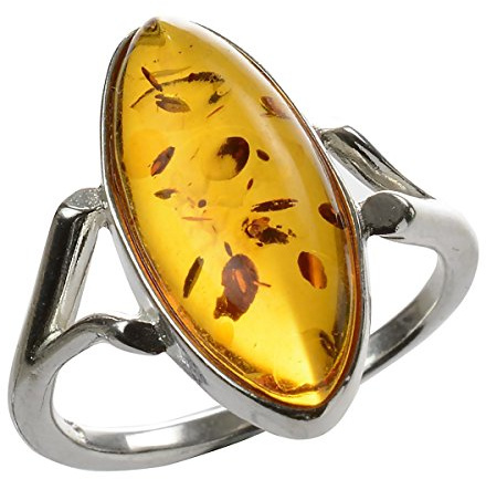 Holiday Gift Shops Sterling Silber und Baltic Amber Ring Herbst