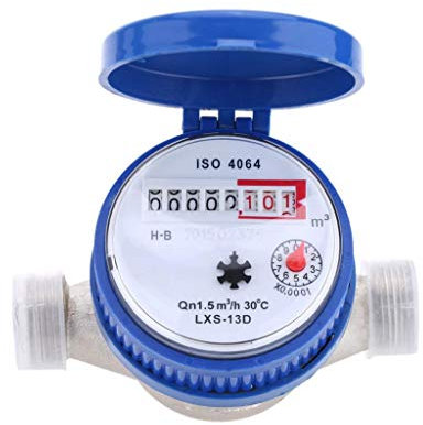 Tubayia Hauswasserzähler Wasserzähler Kaltwasserzähler für Haus Garten, QN 1,5m³/h