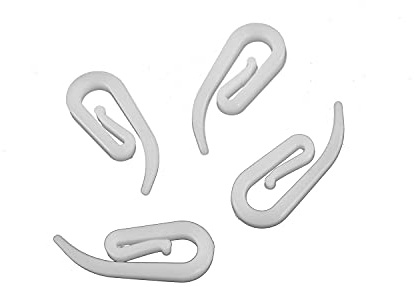 Oypla Plastic Window Door Bathroom Curtain Hooks Set of 120 2.8 x 1.2cm