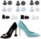 EQLEF Absatzschoner High Heels, Pfennigabsatzabdeckungen High Heels Kappen Grasstopper für den täglichen Gebrauch Hochzeit Formelle Anlässe