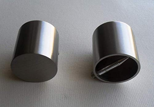 Messing Seilendkappe für Ø40 mm Handlaufseil in Matt Vernickelt (gebürstet edelstahlfarbig) Seilabschluss Seilkappe Handlaufseile